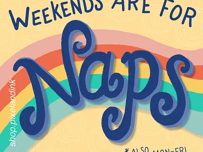 Naps design illustration illustrator procreate retrosupply typography