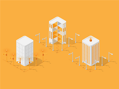 ExteNet :: Building Illustration connection diagram digital dissected icon illustration infographic infrastructure internet isometric library tech technology