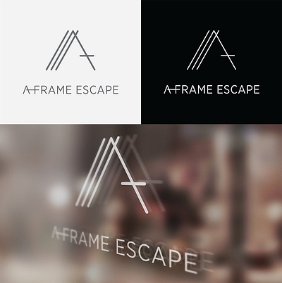 A-Frame Escape Rental Homes branding design logo