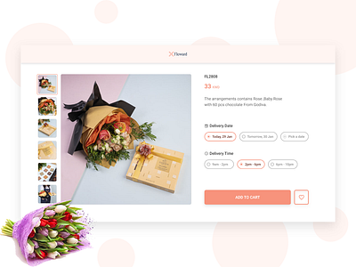 Floward - redesign product page adobexd ecommerce flowers flowershop madewithadobexd rose roses