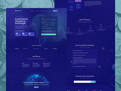 XPEXCOIN - Cryptocurrency Landing Page branding crypto exchange crypto wallet cryptocurrency interface landingpage modern photoshop site design theme trend ui uidesign ux webdesign webinterface