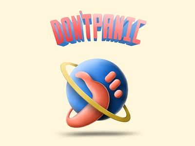 Don't Panic apple douglas adams hitchikers guide to the galaxy illustration ipad ipad pro procreate procreate art procreateapp towel visual
