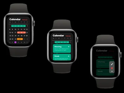 Calendar Watch Design app branding design icon illustration logo typography ui ux vector