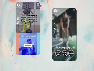 Final version web design for Gym logodesign ui design