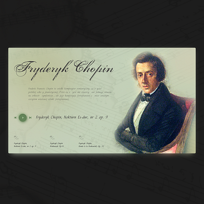 Chopin chopin colour creativity dailyui homepage music ui webdesign