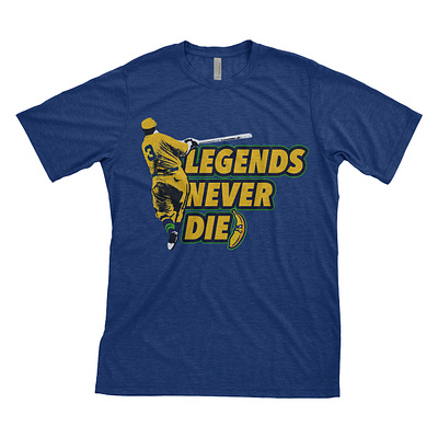 Legends Never Die Mockup baseball color for creatives design graphic design photoshop t shirt design