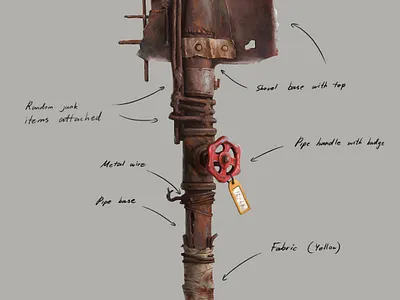 Game Design - Weapon Concept - "Diggy" concept art illustration shovel weapon design weapons