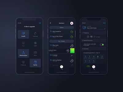 Priority Coach - UI Mobile App application data visulization design lipchevstudio mobile mobile app design mobile app ui mobile design mobile screen mobile ui mobile uiux ui ui mobile uiux uiuxdesign ux visualization