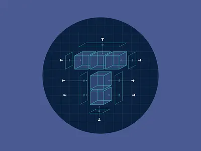 Illustration blocks icon illustration vector viget