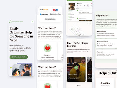 Lotsa Helping Hands design interface minimal mobile mobile ui product product design ui ux web web design