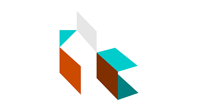 Abstract - From Perspective To Flat 3d abstract adobe illustrator branding clean color shapes complementary colors identity illustrator minimal negative space perspective shading