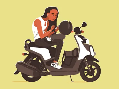 001 - Gig Economy Girl brisbane brush design drawing girl illustration illustrator photoshop