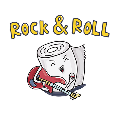 Rock & Roll character characterdesign doodles guitar illustration music pun silly vector