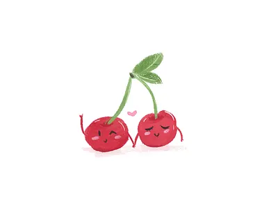 Cherrific! character characterdesign cherries children doodles foodillustration illustration love vector