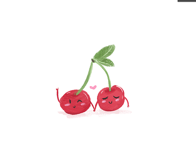 Cherrific! character characterdesign cherries children doodles foodillustration illustration love vector