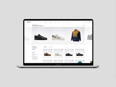 DailyUI 06 - User Profile (Reebok website) 2020 animation dailyui profile page reebok ui ui design user web design website