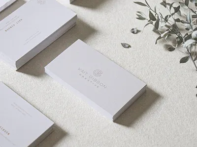 Kait Gibson Creative Business Cards brand branding business cards design lettering logo monogram print print design stationary type typography