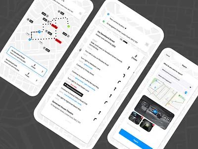 Night Mode GPS app app design branding crime design direction distance guide location mobile app navigation nightmode pin public transport report safety tags travel app ui upload pictures