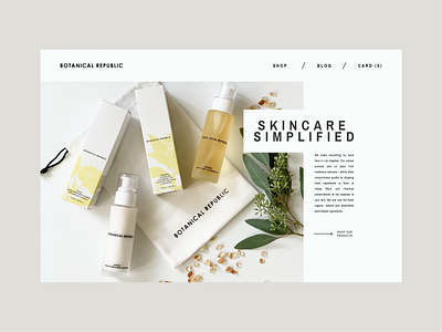 Botanical republic - Landing page design homepage landing page minimal studio ui uidaily uiux ux website
