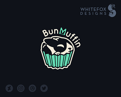 BunMuffin Logo branding bunny cute logo muffin vector