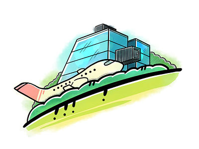 Airport aeroplane airport art design drawing illustration jet sketch transport