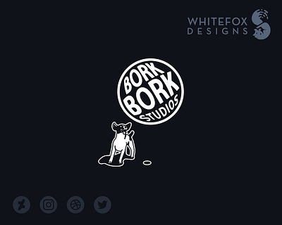 Bork Bork Studios Logo branding cute design dog logo vector