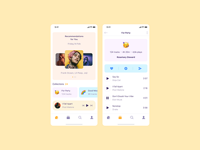 Express Music app design dribbble interface mobile music music app music player popular top ui ux