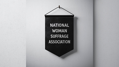 National Woman Suffrage Association Pennant design history lettering pennant suffrage type typography vintage vote votes for women