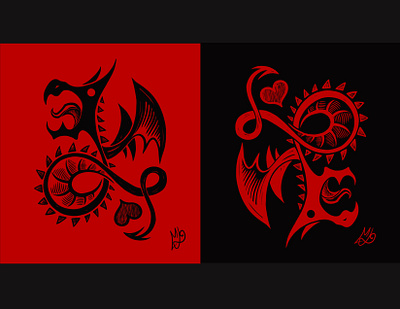 Love digital color digitalart dragon drawing fantasy handlettering illustration love procreate red typogaphy valentine