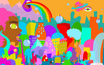 Two Sides of Nina character design illustration