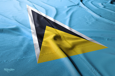 Saint Lucia | 41st Independence balance branding design flag flags flat flat design illustration minimal travel vector