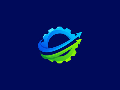 GEAR PLANE brand branding company creative design icon illustration logo vector web