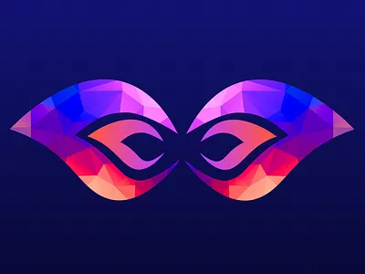 Butterfly Mask Logo app butterfly color dailyui design gradient icon ios logo logodesign logotype mask ui ux vector website