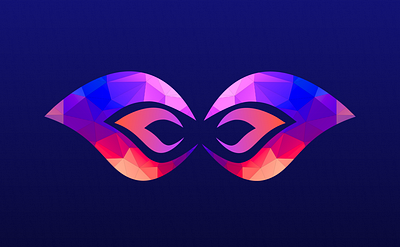 Butterfly Mask Logo app butterfly color dailyui design gradient icon ios logo logodesign logotype mask ui ux vector website