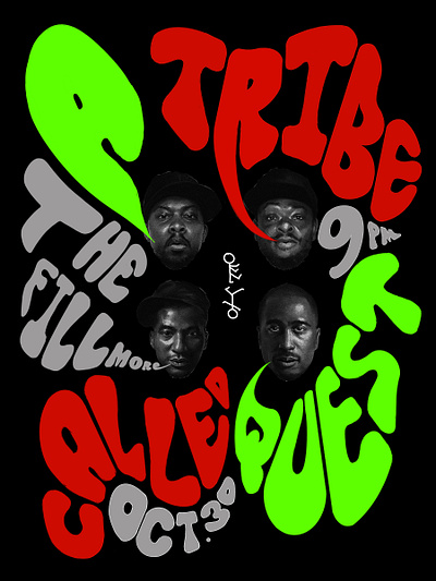 A Tribe Called Quest Poster collage handlettering illustration