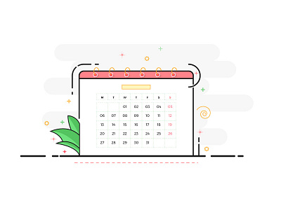 Calendar icon abstract illustraion illustration illustrator vector