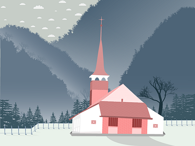 Snow fall abstract city cityscape icon illustraion illustration illustrator landscape vector