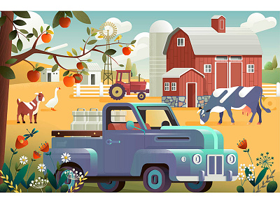 Eco Farming agriculture concept design eco farm farming food house icon