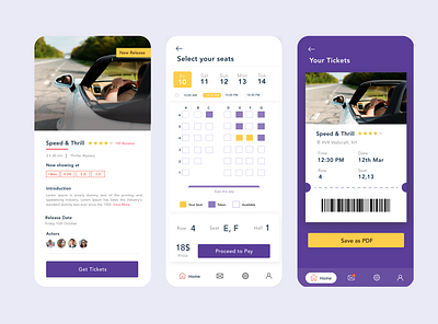 Movie Ticket Booking app design movie ticket booking ui uidesign ux