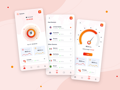 VPN service app app design application concept connection internet internet connection mobile app mobile apps newtork server ui design ui ux design user experiance ux design vpn vpn app vpn application vpn network vpn server