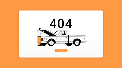 Daily UI 8 - 404 Page - Car breakdown 404 page design flat icon illustration man minimal ui ux vector web