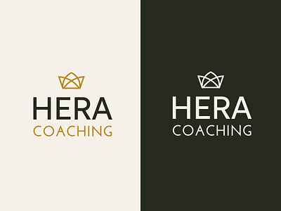 HERA Coaching Logo branding coaching crown gold king logo logo design queen
