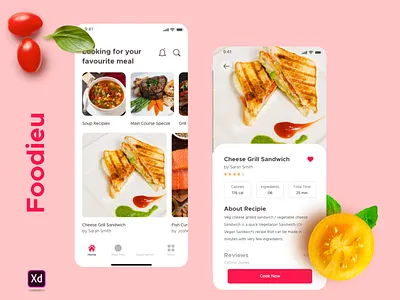 FoodView android app design app design eccomerce food and drink food delivery foodapp modern design new concept orderfood ui design uidesign uiux webdesign xd design