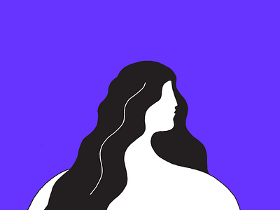 W A V E S black girl hair illustration silhouette woman