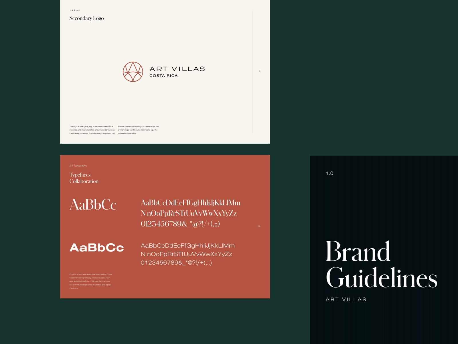 Art Villas – Identity Guidelines brand agency brand expert brand identity brand identity designer branding branding and identity branding concept branding design guidebook guidelines hospitality identity luxury logo minimal minimalistic logo premium