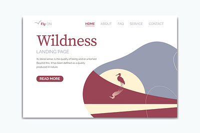 Wildness landing page branding design illustration ui