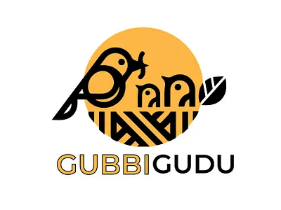 A Logo for GUBBI GUDU (Sparrow Nest) branding design logo logo 2d logosketch nest nested nesting nesting doll nestlogo sparrow sparrowlogo vector art