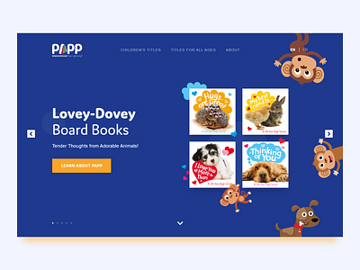 Papp International - Hero - Landing Page books clean creative hero interface landing landing page modern titles ui ui design ux web design webdesig website