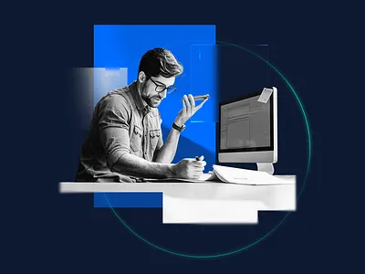 Composition 004 — Content Maker blue c4d graphic grey illustration minimal photoshop redshift render simple