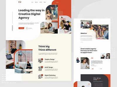 Digital Agency Landing page 2020 trend agency app design clean ui corporate creative design agency digital marketing agency homepage ios landing page marketing agency minimal